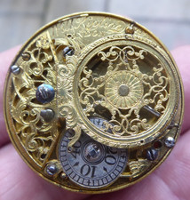 18th CENTURY LONDON WILL KIPLING  GENTS  FUSEE VERGE POCKET WATCH MOVEMENT