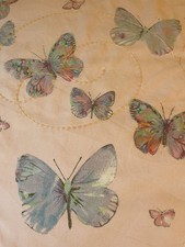 Next girls Bedroom pink butterfly sequin single duvet cover & pillow case Set