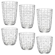 Set Of Bormioli Rocco Mat Drinking Tumblers Dining Glassware Modern Formal Cups