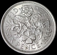 UK 6 Pence 1966 Elizabeth II