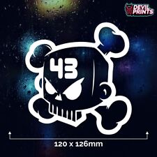 KEN BLOCK 43 SKULL Car Vinyl Sticker Window Bumper Decal Drift RIP Memorial