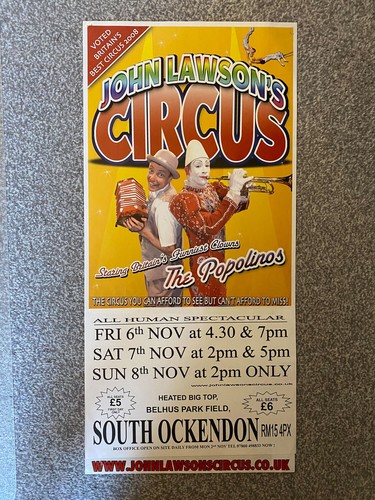 John lawson circus poster - john, lawson's