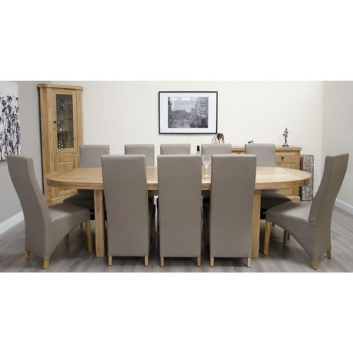 Solid oak oval - oval, table