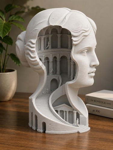 Elegant architectural bust - elegant,