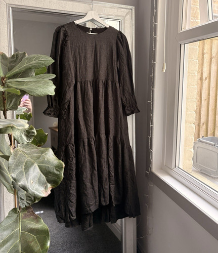 Zara black smocked - zara, smock
