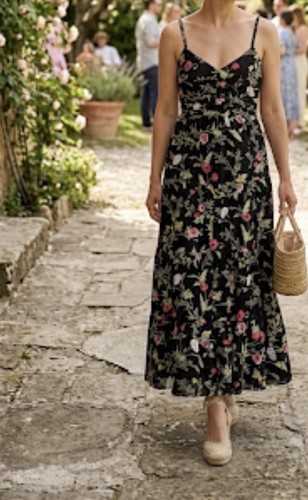 Zara black midi - midi, dress