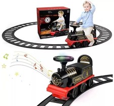 Kids Ride On Train Track 6V Electric Ride On Toy Car for Toddlers Sammar Gifts