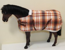 1:6 scale handmade check rug blanket Vintage Sindy Action man toy horse NOT inc