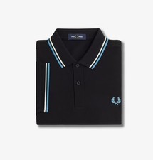 UK@New Short Free Polo Perry Tipped Sleeve Shipping Men's Fred2 Twin Shirt M3600