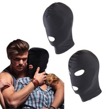 Fetish Open Mouth Eye Hood Face Mask Bondage Roleplay Sex Toy BDSM Adult Cosplay