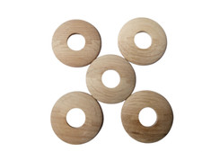 1x WOODEN Radiator Pipe Cover For 15mm Pipes White Oak Unfinished Low profile