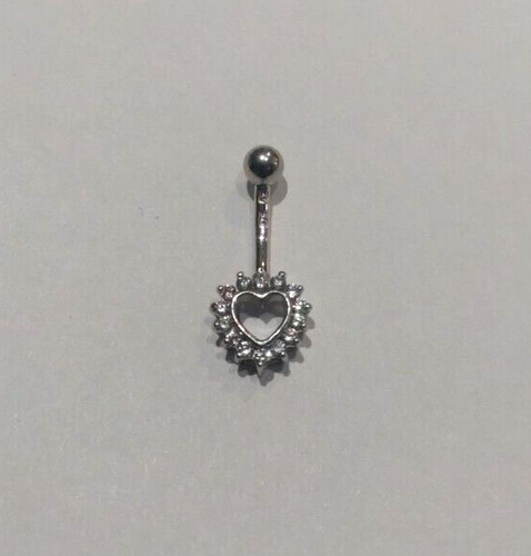 9ct white gold heart - white,