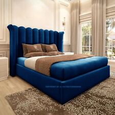 Ottoman Bed Frame Winged Plush