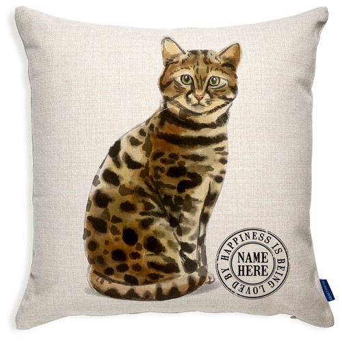 Personalised bengal cushion - personalised,