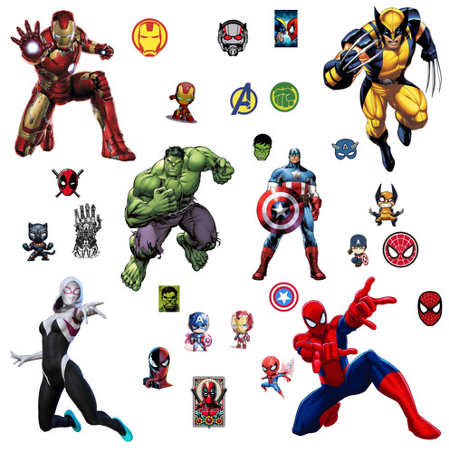 Marvel wall stickers for kids - wall,