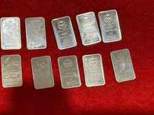 10x 1g Mixed Fine Silver Bars