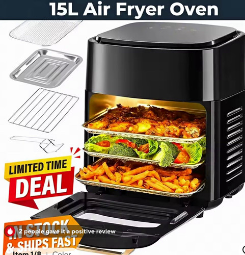 15l air fryer oven black - fryer, 1800w