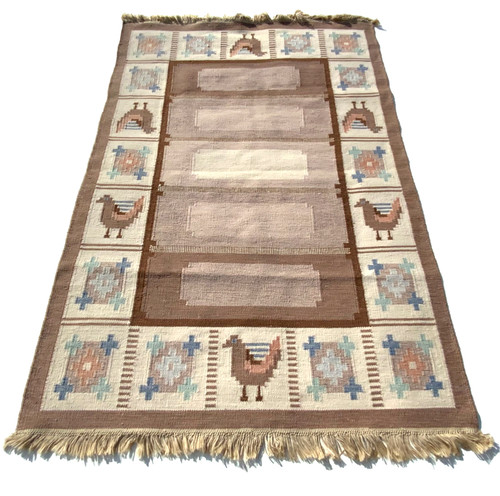 Swedish wool rug angso - swedish,