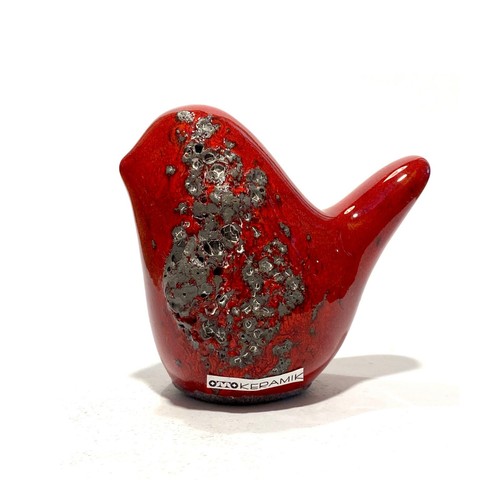 Otto keramik bird red - bird, in