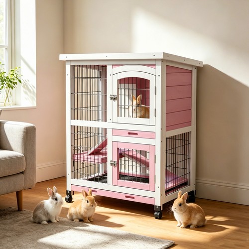 Rabbit hutch outdoor indoor - rabbit,