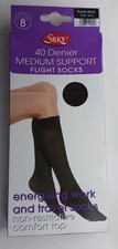 Barely black silky medium support flight socks 2 pairs
