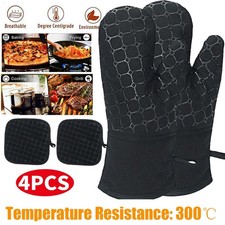4pcs Oven Gloves&Pot Pads