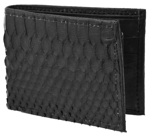 Black python wallet fold - black, bi-fold