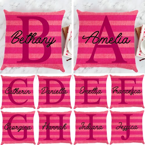 Personalised initial cushion - personalised,