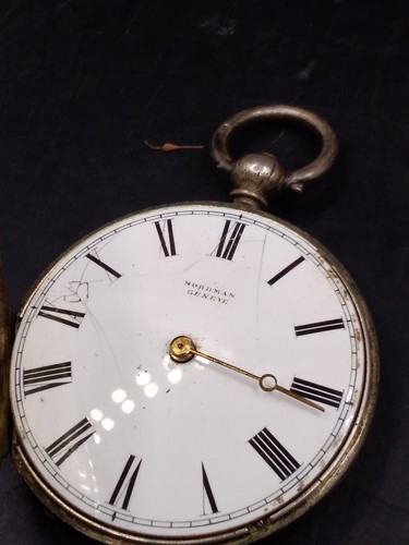 Vintage antique silver pocket - silver,