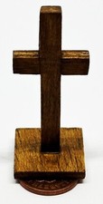 Dolls House Church Altar Cross Wooden Accessory 1:12 Scale Miniature tumdee