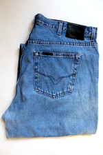 Harley Davidson men's jeans tapered leg W42 L34 mid blue denim LEVH353