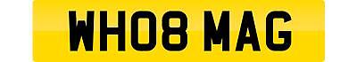 Private number plate wh08 - wh08, mag
