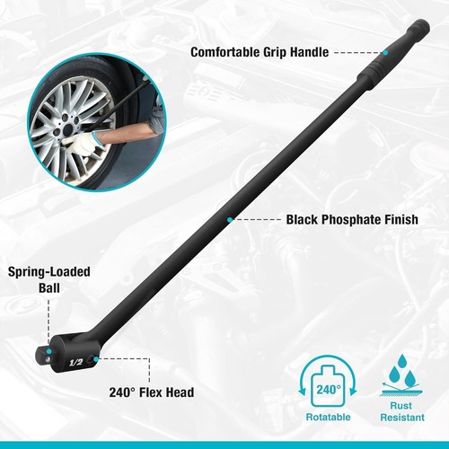 Duratech black breaker bar - black,