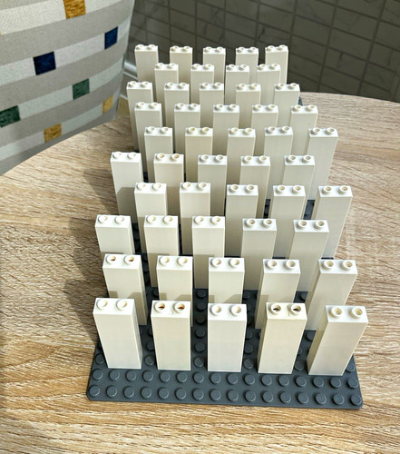 Lego white pillars - lego., pillars,