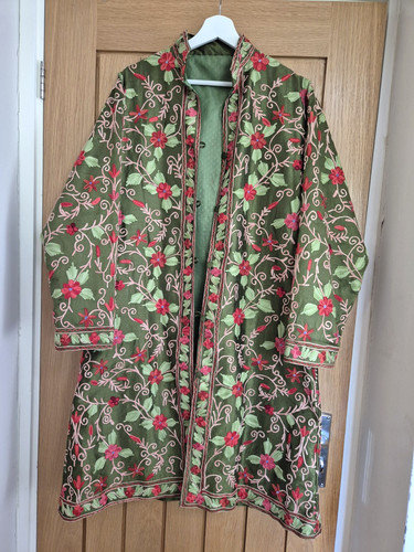 Green embroidered kashmiri - embroidered,