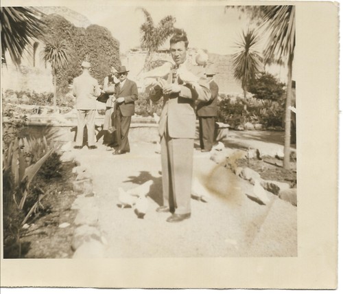 Vintage photo man holding - vintage,