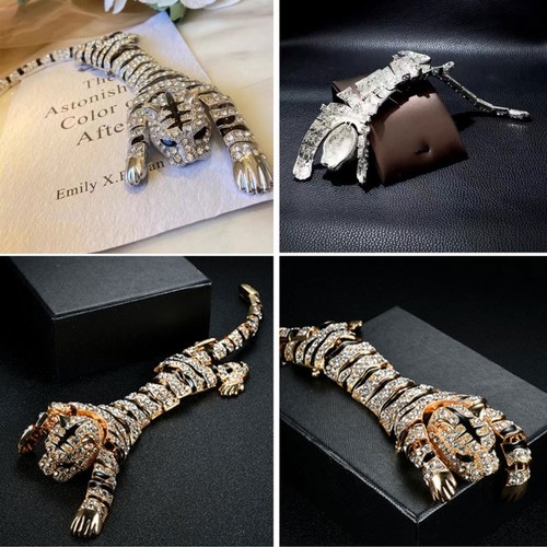 Tiger brooch beauty - beauty, party