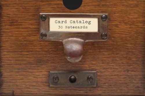 Card catalog notecards - card, 30