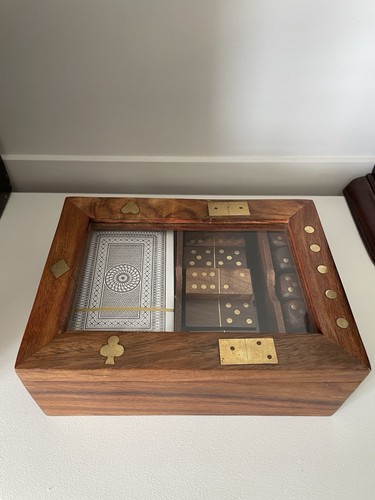Vintage wooden dominoes dice - wooden, &