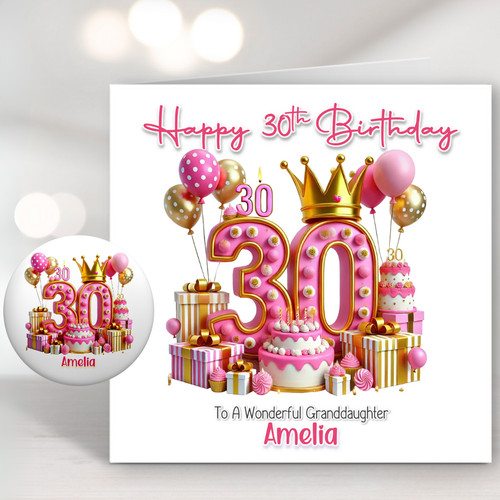 30th birthday card - 30th,