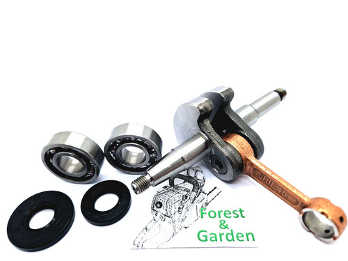 Crankshaft with bearings - with,
