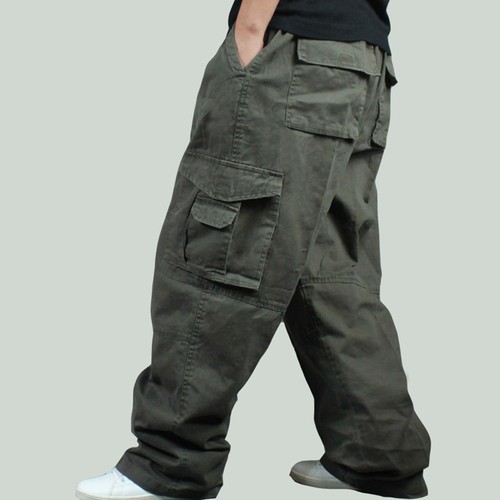 Men plus size cargo - men, trousers