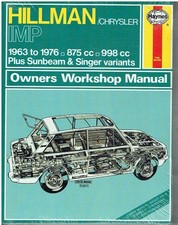 HILLMAN IMP SUNBEAM STILETTO SINGER CHAMOIS SPORT RALLYE 63- REPAIR MANUAL *NEW*