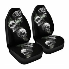 Front Car Seat Covers Skull