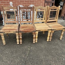 Set of 4 Solid Wooden Dining