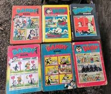 6 x Vintage 1950s 60s  Dandy Annuals Book collection Vintage 