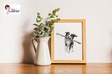 Border Collie Print A4 Picture Animal Wall Art  04 - Unframed - Collie Poster