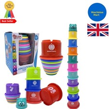 Multicolored Stacking Cups Set