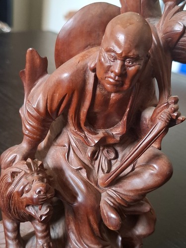 Vintage chinese carved wooden - chinese,