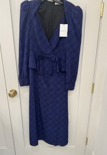 Alessandra Rich Navy Plaid